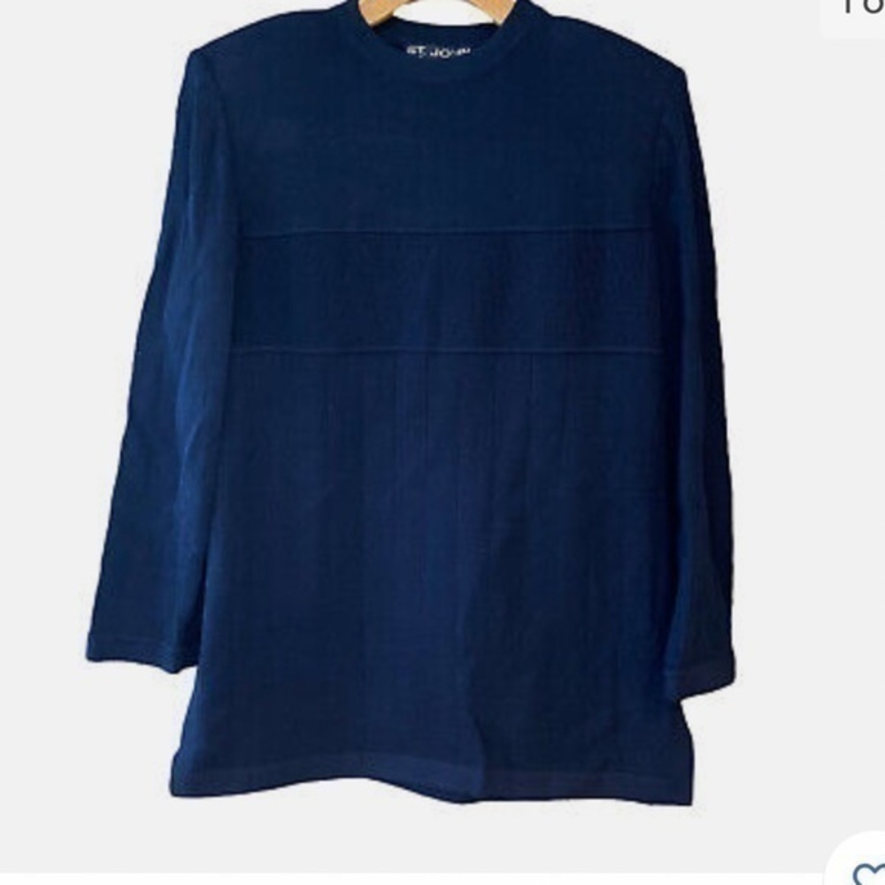 St. John Basic Side Zip Santana Rib Knit Pullover… - image 1